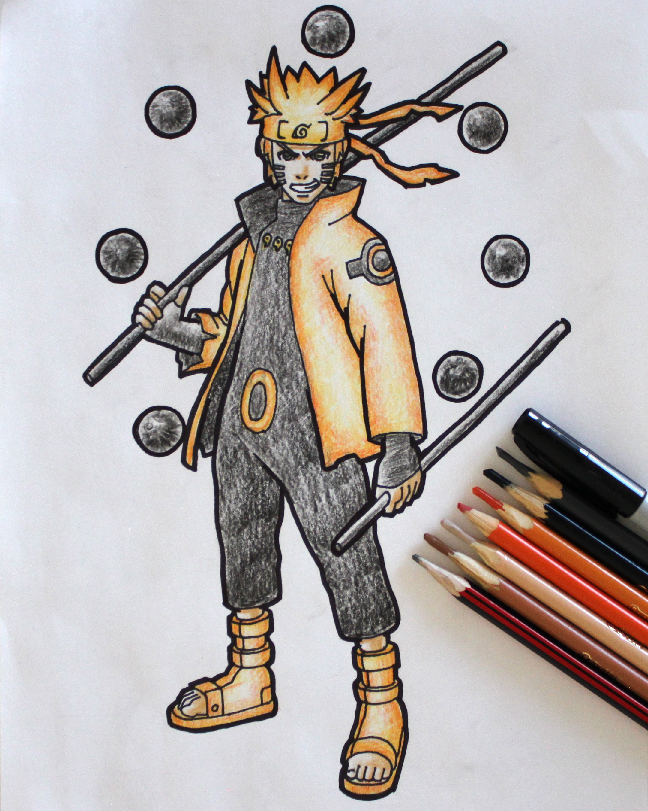 How to draw guide – learn how to draw » Learn to draw Naruto in 6